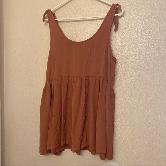 Soul Cake mauve Pink Sand tie strap long tunic dress top button lagenlook boho L - Picture 6 of 10